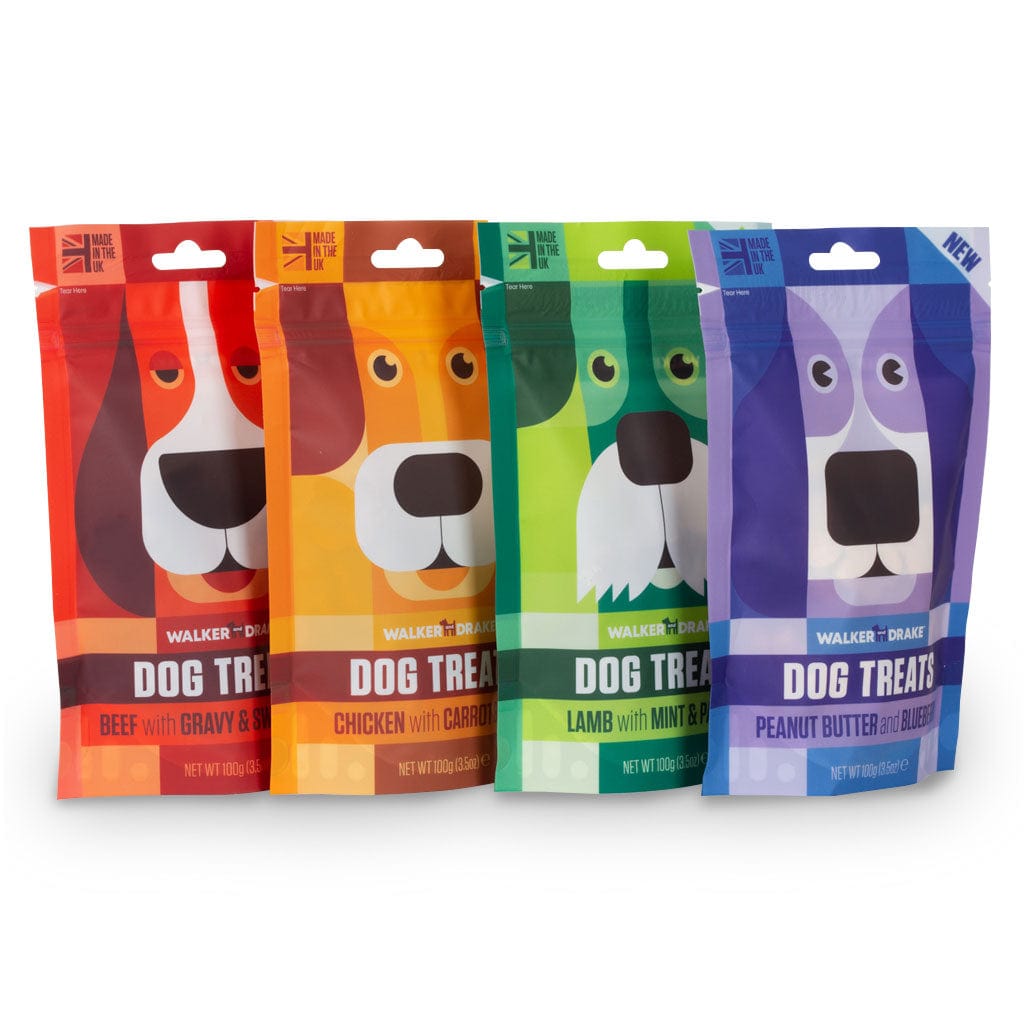 4 pack of 100g Mixed Dog Treats - Walker and Drake